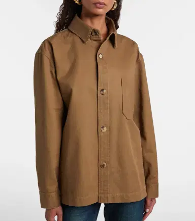Saint Laurent Cassandre cotton and linen overshirt | Thumbnail 5