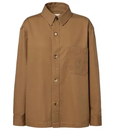 Saint Laurent Cassandre cotton and linen overshirt | Thumbnail 1