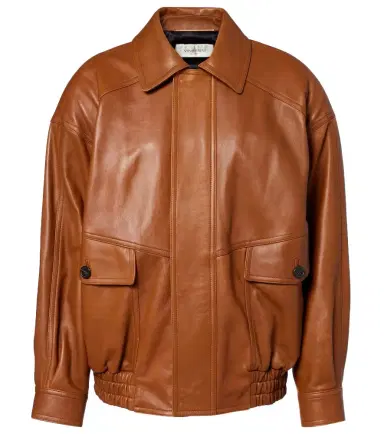 Saint Laurent Oversized leather bomber jacket | Thumbnail 1