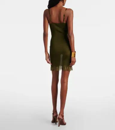 Saint Laurent Lace-trimmed silk jersey slip dress | Thumbnail 3