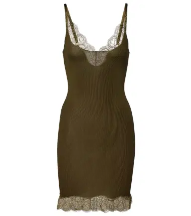 Saint Laurent Lace-trimmed silk jersey slip dress | Thumbnail 1