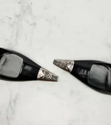 Saint Laurent Jeanne 75 leather slingback pumps | Thumbnail 4