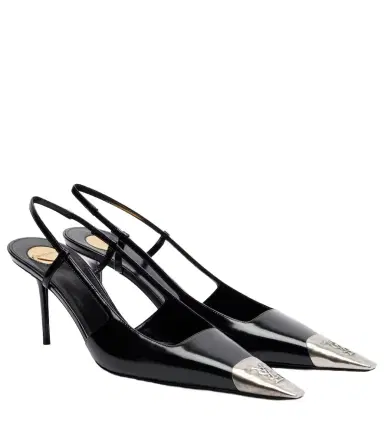 Saint Laurent Jeanne 75 leather slingback pumps | Thumbnail 1