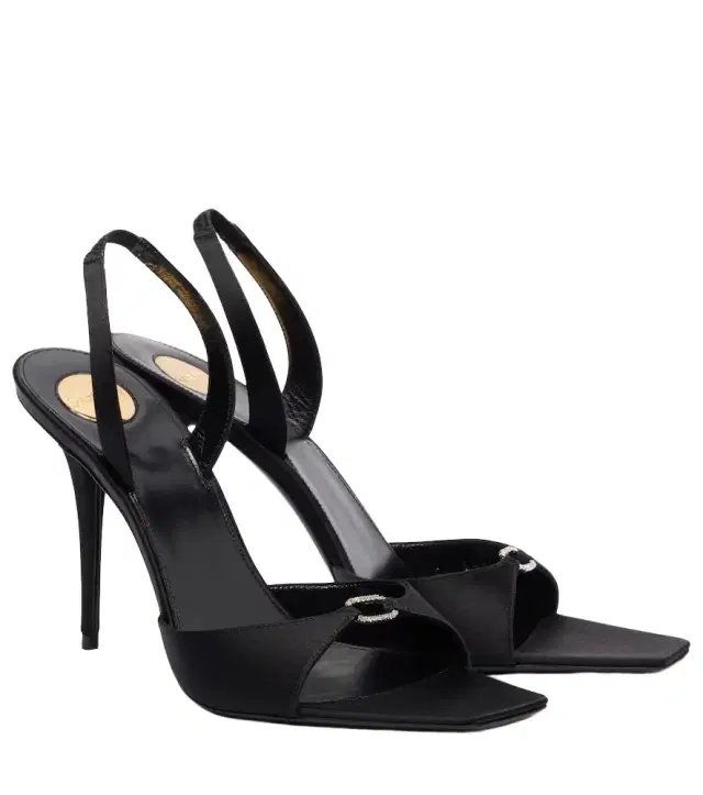 Daisy 95 embellished crêpe satin sandals