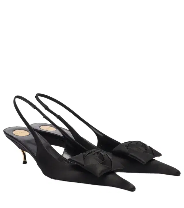 Saint Laurent Dakota 50 crêpe satin slingback pumps
