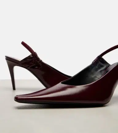 Saint Laurent Anne-Marie leather slingback pumps | Thumbnail 4