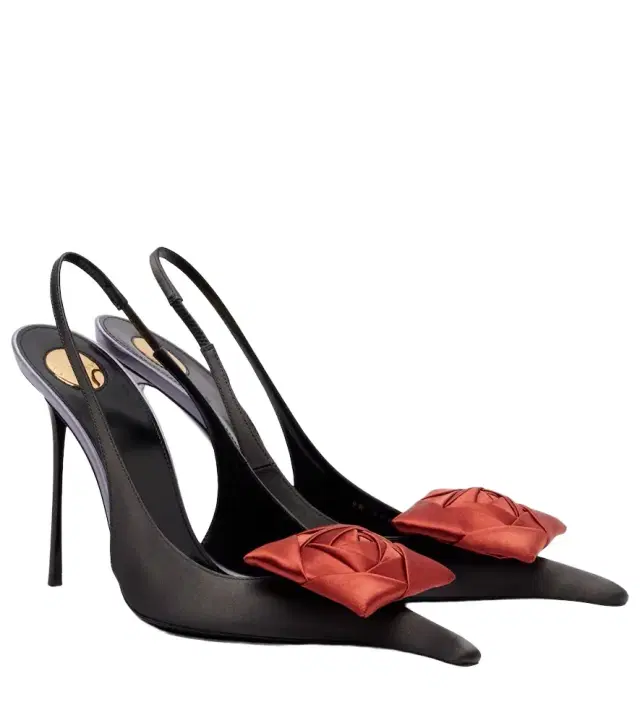 Amalia 110 crêpe satin slingback pumps