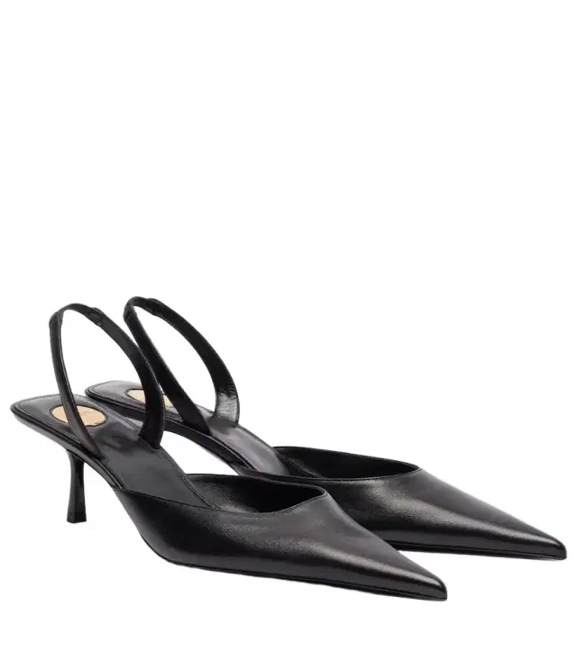 Saint Laurent Misty 55 leather slingback pumps