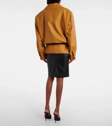 Saint Laurent Belted leather jacket | Thumbnail 3 Saint Laurent Belted leather jacket | Thumbnail 3