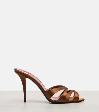Saint Laurent Chandelle 95 satin sandals | Thumbnail 3
