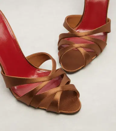 Saint Laurent Chandelle 95 satin sandals | Thumbnail 4