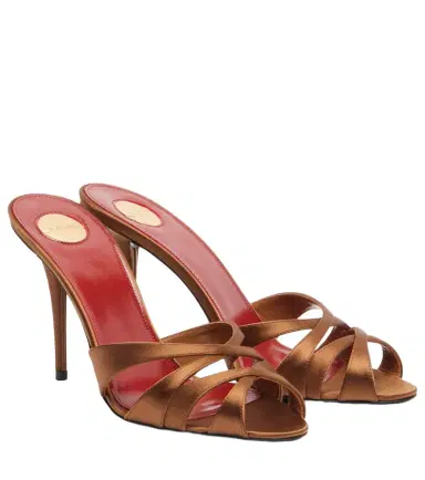 Saint Laurent Chandelle 95 satin sandals | Thumbnail 1