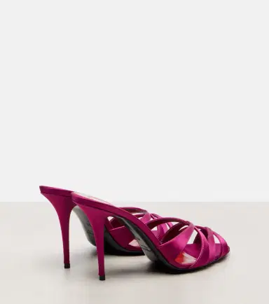Saint Laurent Chandelle 95 satin crêpe sandals | Thumbnail 2 Saint Laurent Chandelle 95 satin crêpe sandals | Thumbnail 2