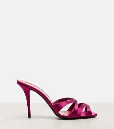 Saint Laurent Chandelle 95 satin crêpe sandals | Thumbnail 4 Saint Laurent Chandelle 95 satin crêpe sandals | Thumbnail 4