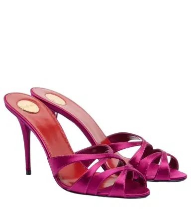 Saint Laurent Chandelle 95 satin crêpe sandals | Thumbnail 1 Saint Laurent Chandelle 95 satin crêpe sandals | Thumbnail 1