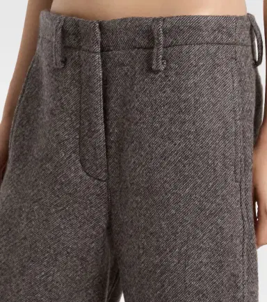 Magda Butrym Low-rise herringbone wool-blend barrel-leg pants | Thumbnail 3 Magda Butrym Low-rise herringbone wool-blend barrel-leg pants | Thumbnail 3