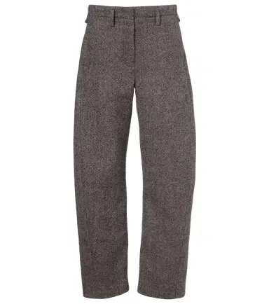 Magda Butrym Low-rise herringbone wool-blend barrel-leg pants | Thumbnail 1 Magda Butrym Low-rise herringbone wool-blend barrel-leg pants | Thumbnail 1