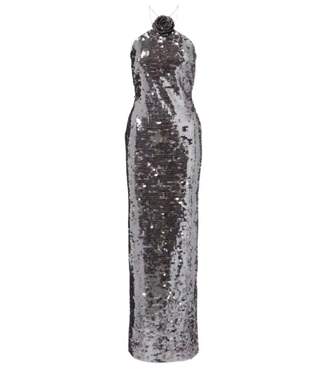 Magda Butrym Floral-appliqué sequined gown