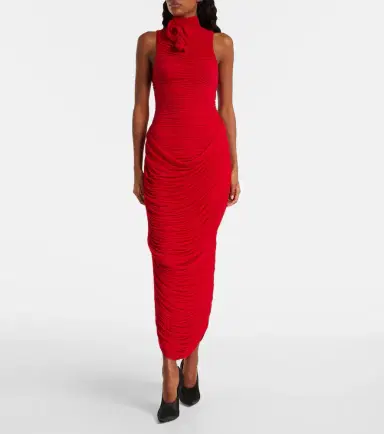 Magda Butrym Floral-appliqué draped gown | Thumbnail 5