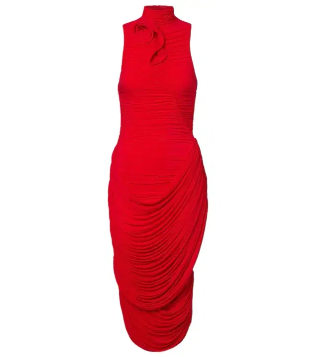 Magda Butrym Floral-appliqué draped gown