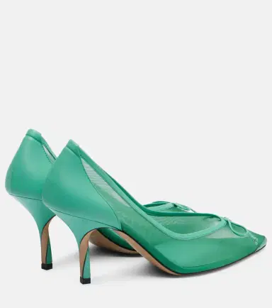 Jacquemus Tourni 80 leather-trimmed mesh pumps | Thumbnail 4 Jacquemus Tourni 80 leather-trimmed mesh pumps | Thumbnail 4