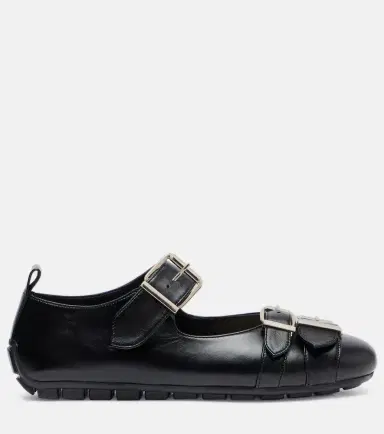 Simone Rocha Buckle Ballerina leather ballet flats | Thumbnail 3