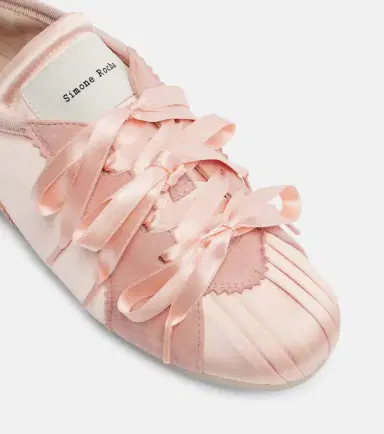 Simone Rocha Ballerina Grip satin and suede sneakers | Thumbnail 4 Simone Rocha Ballerina Grip satin and suede sneakers | Thumbnail 4