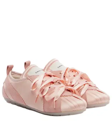 Simone Rocha Ballerina Grip satin and suede sneakers | Thumbnail 1 Simone Rocha Ballerina Grip satin and suede sneakers | Thumbnail 1