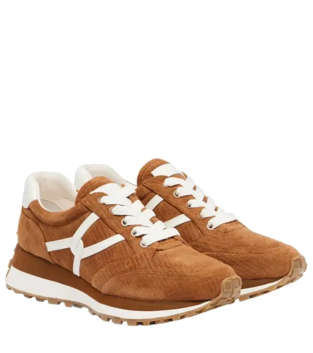 Veronica Beard Valentina corduroy suede sneakers