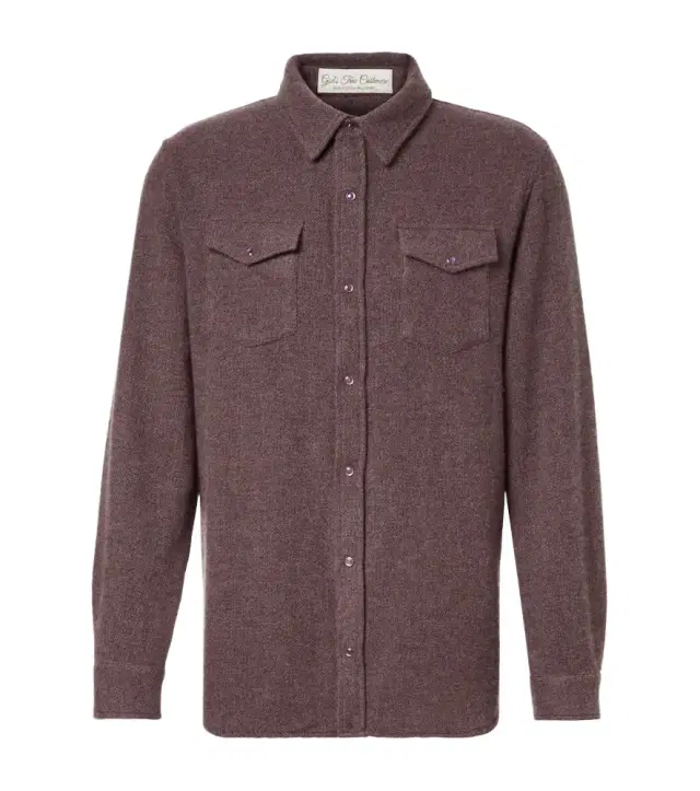 God's True Cashmere Cashmere shirt with amethyst