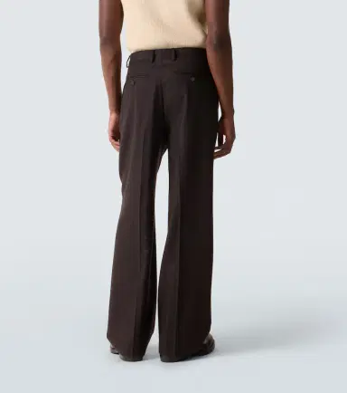Dries Van Noten Wool flannel wide-leg pants | Thumbnail 4