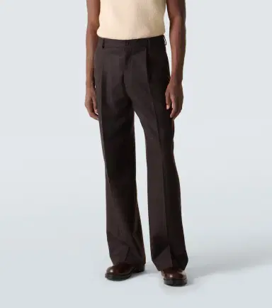 Dries Van Noten Wool flannel wide-leg pants | Thumbnail 5