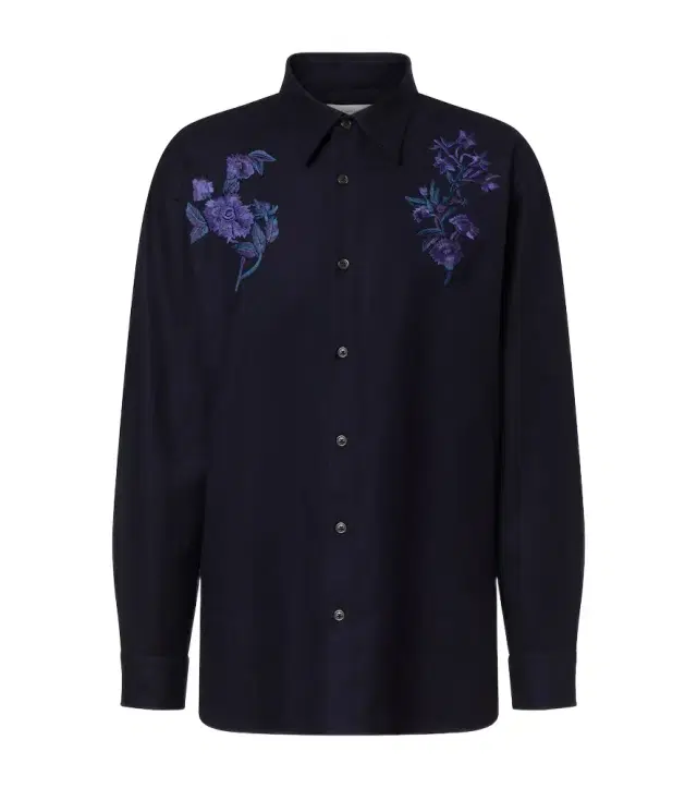 Dries Van Noten Embroidered wool shirt