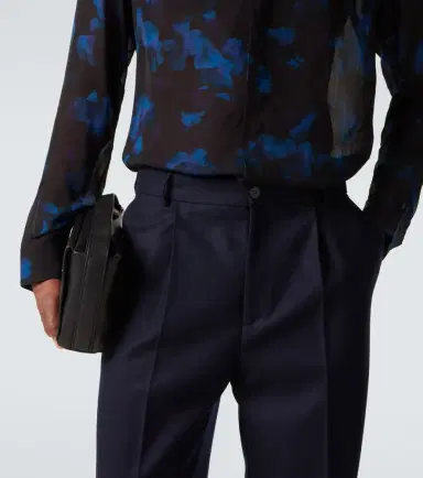 Dries Van Noten Wool flannel wide-leg pants | Thumbnail 5