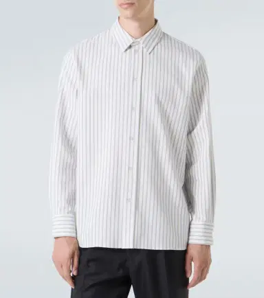Saint Laurent Cassandre striped cotton poplin shirt | Thumbnail 2
