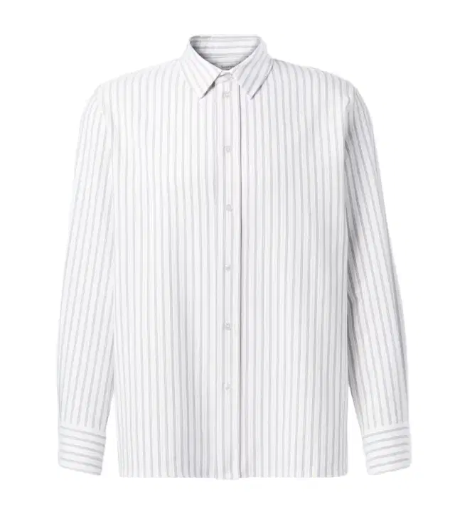 Saint Laurent Cassandre striped cotton poplin shirt