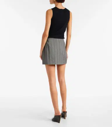 Ferragamo Striped wool-blend miniskirt | Thumbnail 2