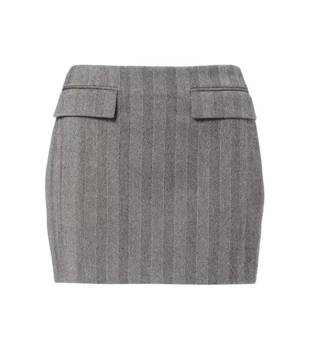 Ferragamo Striped wool-blend miniskirt