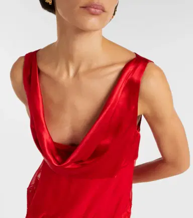 Ferragamo Draped silk midi dress | Thumbnail 4 Ferragamo Draped silk midi dress | Thumbnail 4