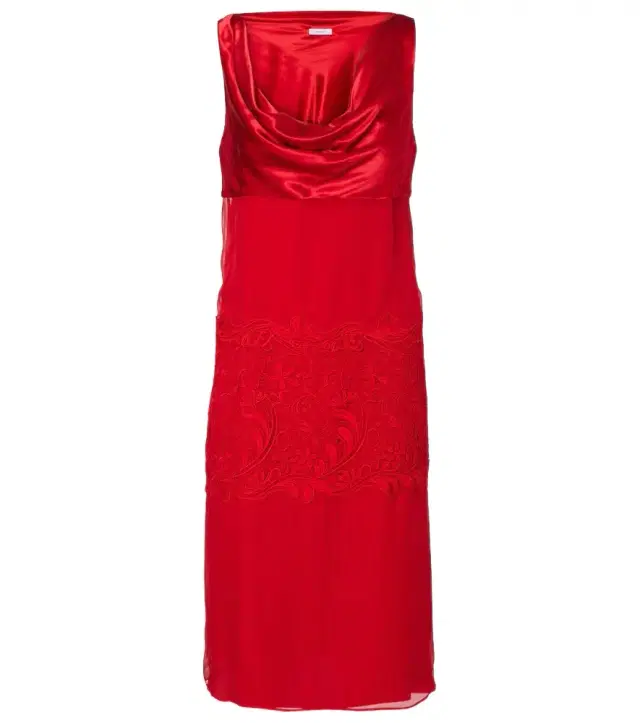 Ferragamo Draped silk midi dress