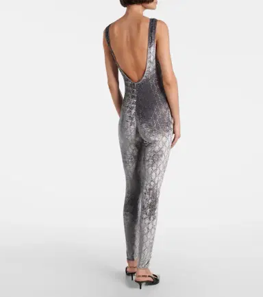 Gucci GG Crystal velvet jumpsuit | Thumbnail 6