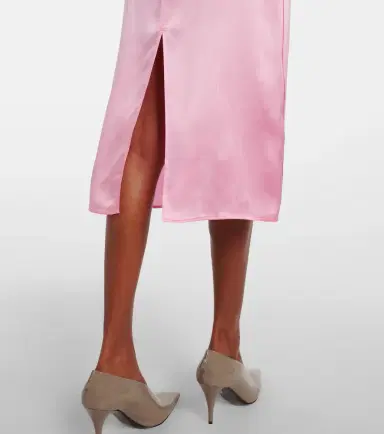 Gucci Lace-trimmed silk satin midi dress | Thumbnail 6 Gucci Lace-trimmed silk satin midi dress | Thumbnail 6