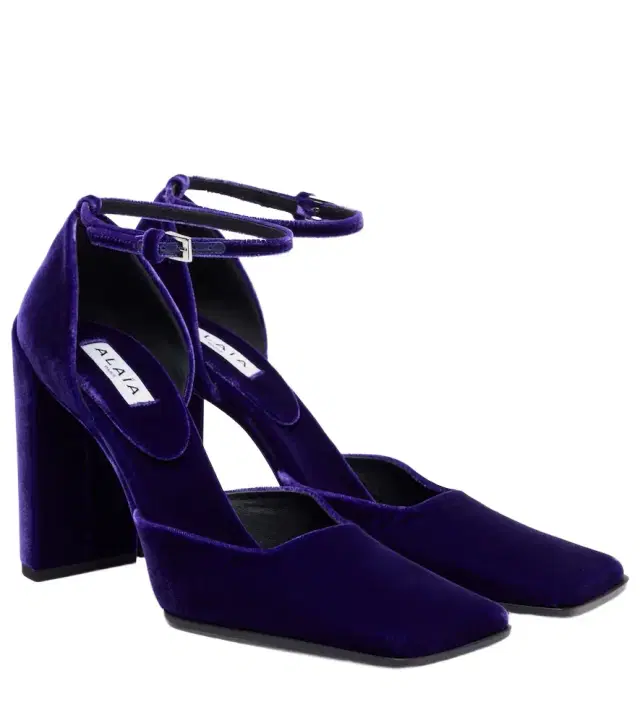 Alaia Alaïa Square 90 velvet pumps