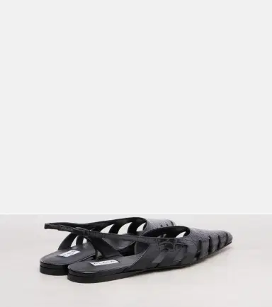 Alaïa Alaïa Croc-effect leather slingback flats | Thumbnail 4 Alaïa Alaïa Croc-effect leather slingback flats | Thumbnail 4
