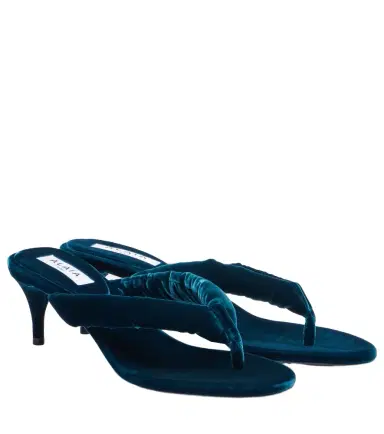 Alaïa Alaïa Velvet thong sandals | Thumbnail 1