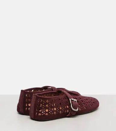 Alaïa Alaïa Vienne suede ballet flats | Thumbnail 3 Alaïa Alaïa Vienne suede ballet flats | Thumbnail 3