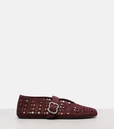 Alaïa Alaïa Vienne suede ballet flats | Thumbnail 4 Alaïa Alaïa Vienne suede ballet flats | Thumbnail 4
