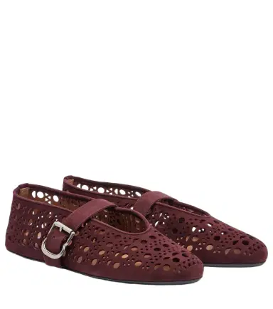 Alaïa Alaïa Vienne suede ballet flats | Thumbnail 1 Alaïa Alaïa Vienne suede ballet flats | Thumbnail 1