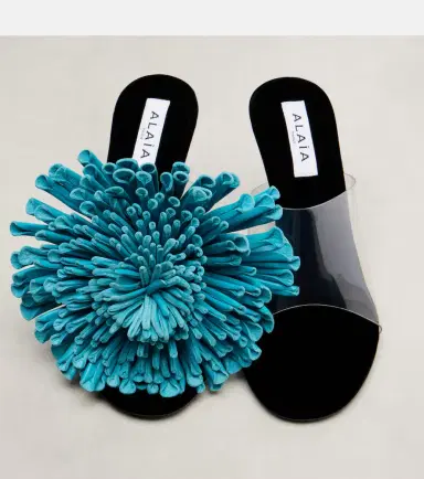 Alaïa Alaïa 90 floral-appliqué leather and PU mules | Thumbnail 2 Alaïa Alaïa 90 floral-appliqué leather and PU mules | Thumbnail 2