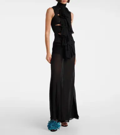 Alaïa Alaïa 90 floral-appliqué leather and PU mules | Thumbnail 5 Alaïa Alaïa 90 floral-appliqué leather and PU mules | Thumbnail 5